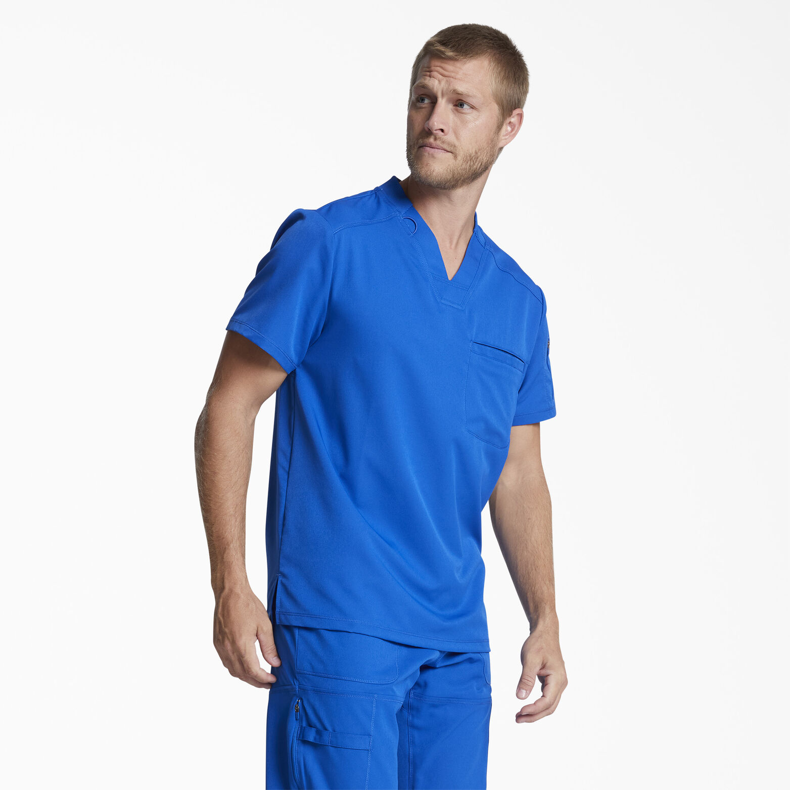 Royal Blue Dickies Scrubs Dynamix Mens V Neck Top DK610 ROY Royal Blue Dickies Scrubs Dynamix Mens V Neck Top DK610 ROY